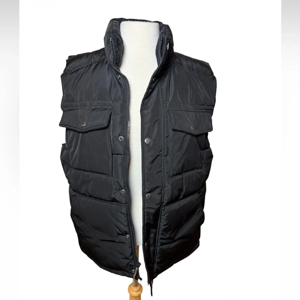 Goodfellow & Co Men's Black Puffer Vest-Size Large-Like New